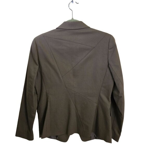 Lafayette 148 New York Cotton Blend Tan/Fatigue, One Button Blazer Size 8 - Picture 2 of 5